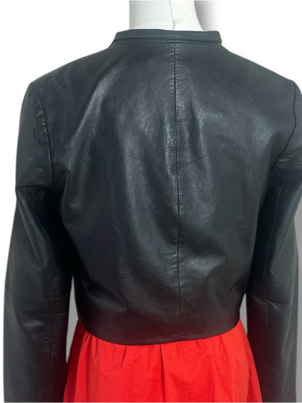 Velvet by Graham & Spencer Black Leather Cropped Jacket size Small - Picture 5 of 16